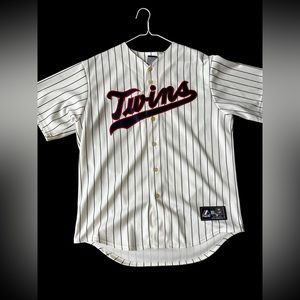 Twins Baseball Jersey Pinstripe Morneau